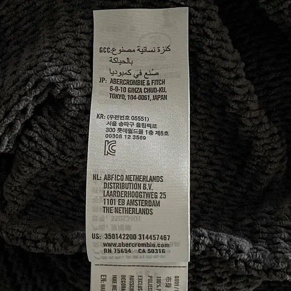 Hollister Dark Charcoal Gray Ribbed Knit Sweater - Picture 4 of 5